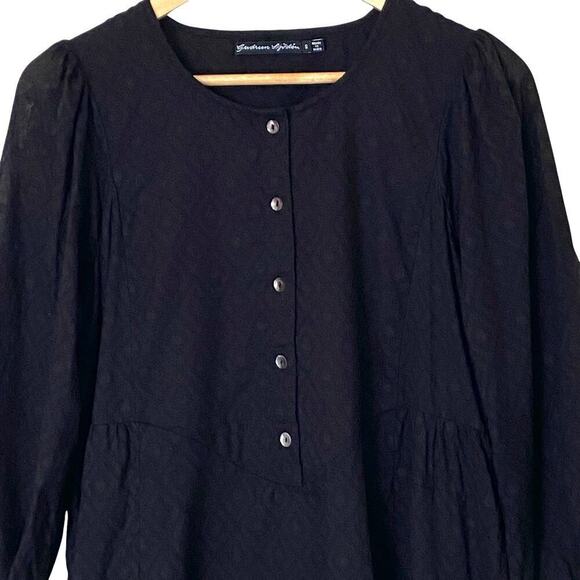 GUDRUN SJODEN Organic Cotton Woven Geometric Pockets Midi Dress in Black - Small - Picture 4 of 13